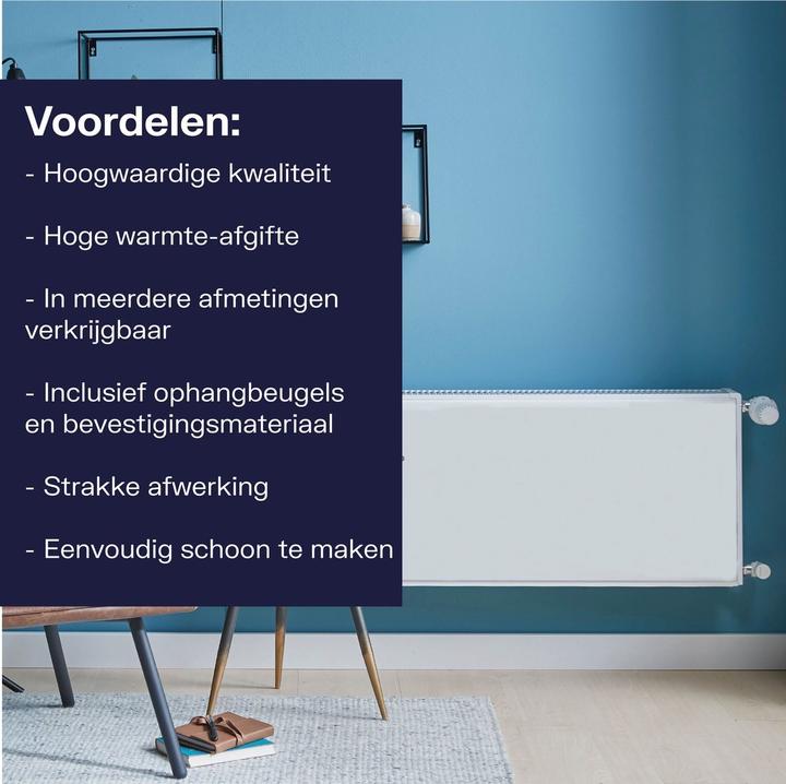 Actual product image Plieger Compact vlak Type 11 panel radiator - 40 x 40 cm 233W - Wit