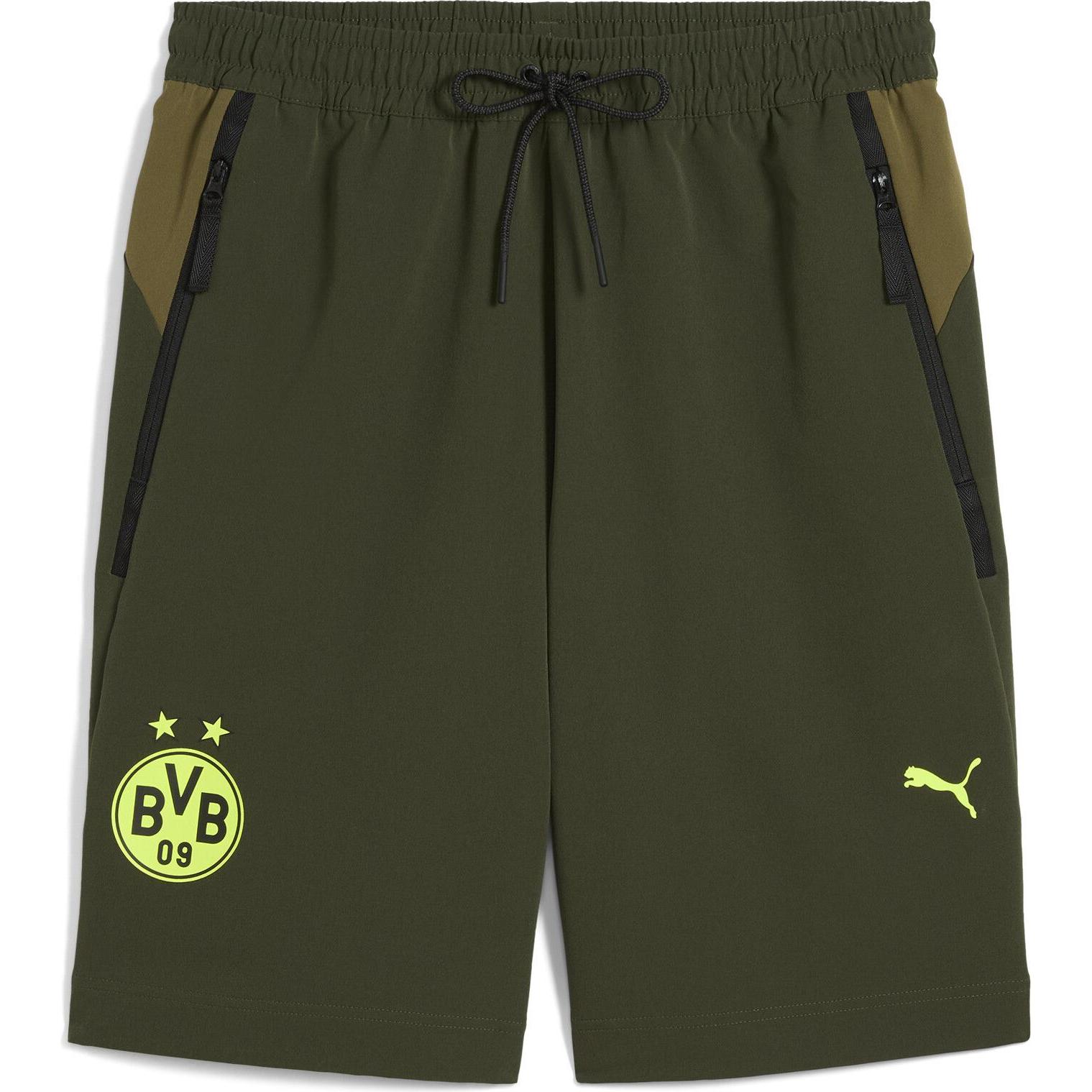 Puma, Herren, Sporthose, BVB PUMATECH Shorts 6" WV (XS), Grün, XS