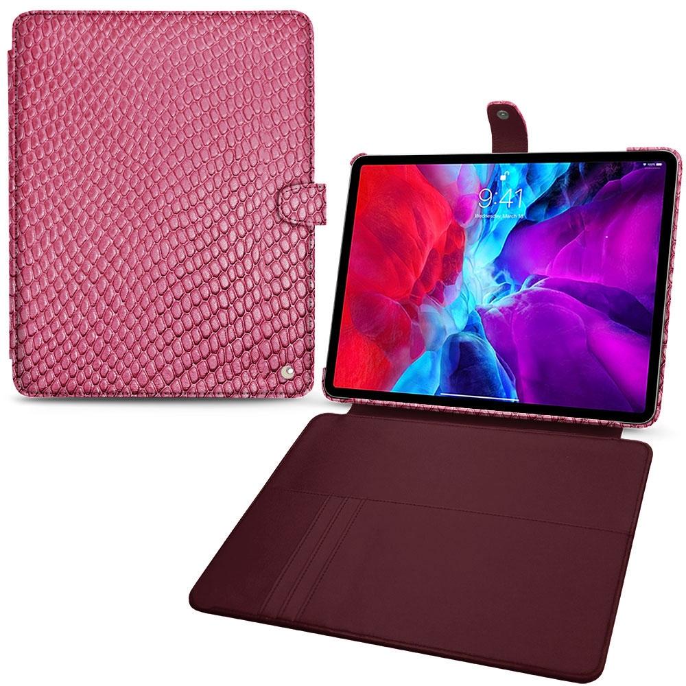 Noreve Lederschutzhülle Wallet (iPad Pro 12.9 2020 (4. Gen)), Tablet Hülle, Rosa