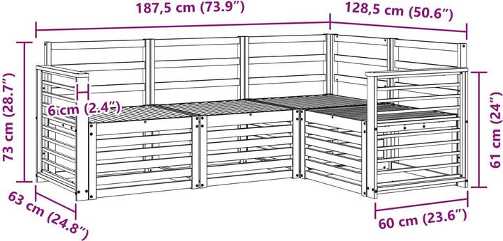 Produktbild vidaXL Outdoor-Sofa