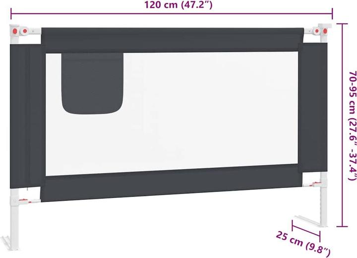 Actual product image vidaXL Bettgitter (120 x 25 x 70 cm)