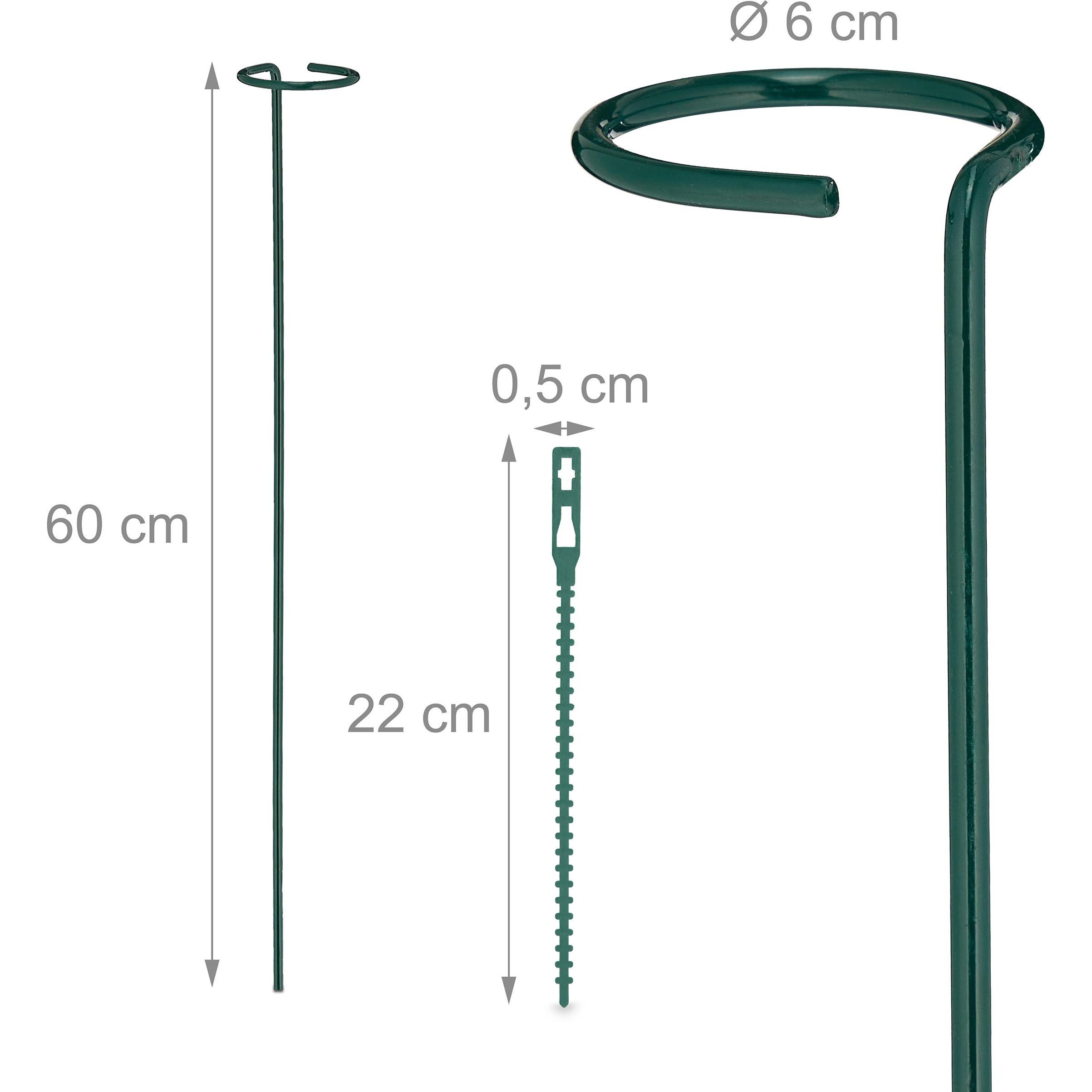 Thumbnail - Relaxdays, Pflanzen Zubehör, 6x Pflanzstäbe (6 cm, 6 cm)