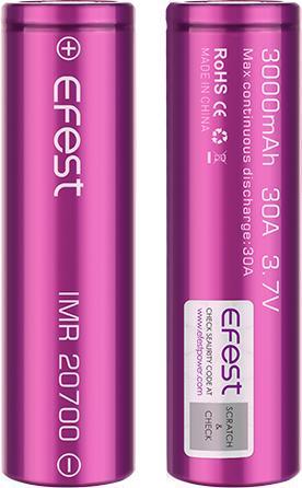 Actual product image Efest 20700 3000mah 30A Battery (1 pcs., 20700, 3000 mAh)