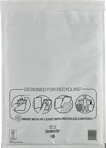 Sealed Air Luftpolster-Versandtaschen J/6 ohne Fenster Weiss (50 x)