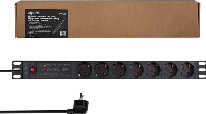 Produktbild LogiLink Steckdosenleiste (7 x, CEE 7/3, 2 m)