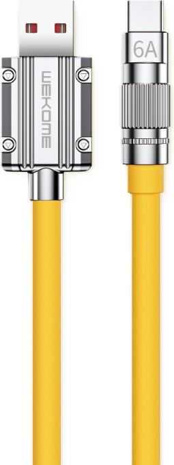 Actual product image Wekome WDC-186 Wingle series - USB-A to USB-C fast charging connection cable 1 m (Yellow) (1 m)