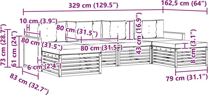 Produktbild vidaXL Outdoor-Sofa
