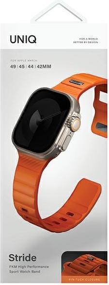 Produktbild Uniq pasek Stride Apple Watch Series 1/2/3/4/5/6/7/8/9/SE/SE2/Ultra/Ultra 2 42/44/45/49mm FKM Rubber (42 mm, 44 mm, 49 mm, 45 mm, Kunststoff)