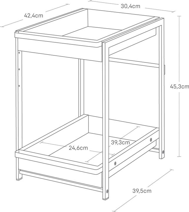 Actual product image Yamazaki 2-tier sink unit shelf with sliding shelves TOWER (68.50 x 30.40 x 45.30 cm)