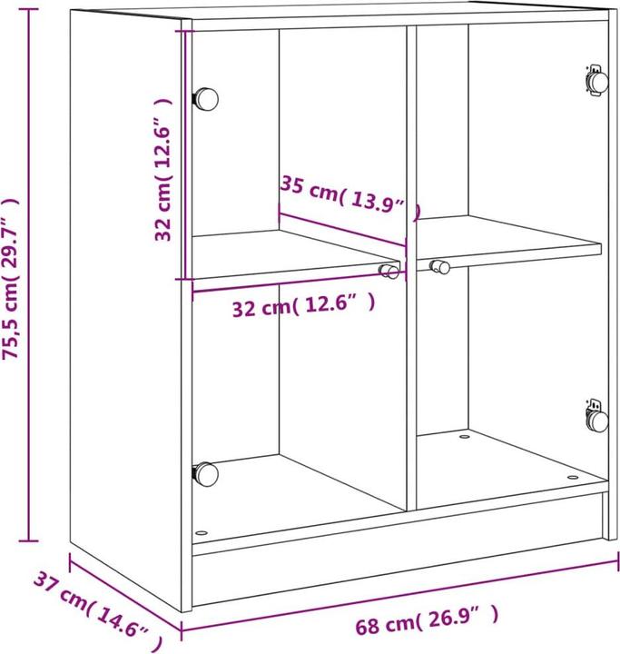 Produktbild vidaXL Joana (68 x 37 x 75.50 cm)