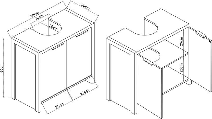 Actual product image En.Casa Namsskogan (60 x 30 x 60 cm)