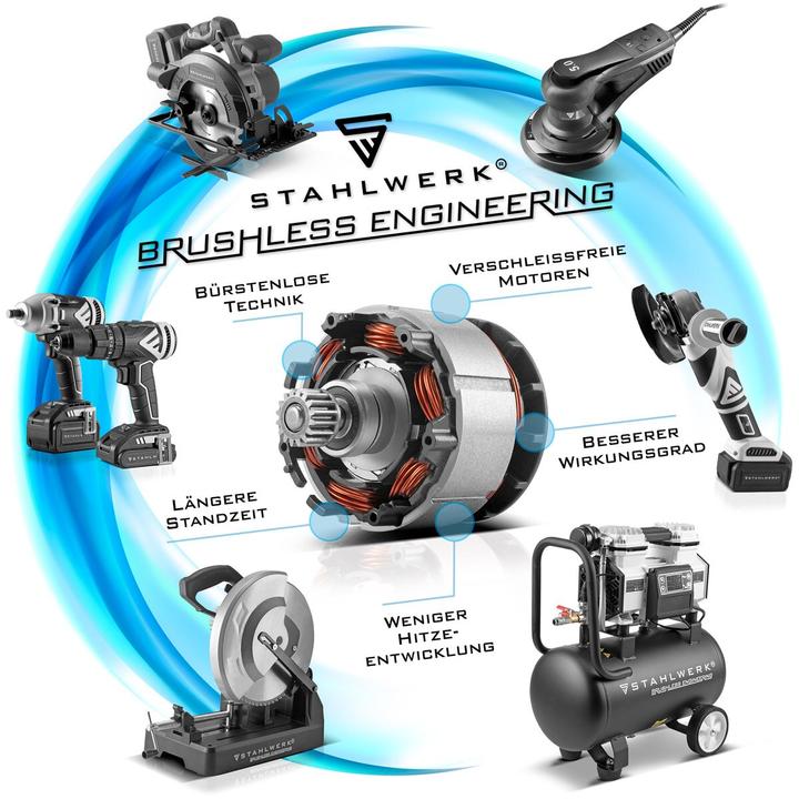 Actual product image Stahlwerk ATG-20 ST cordless tungsten grinder for sharpening tungsten electrodes (Straight grinder, 750 W)