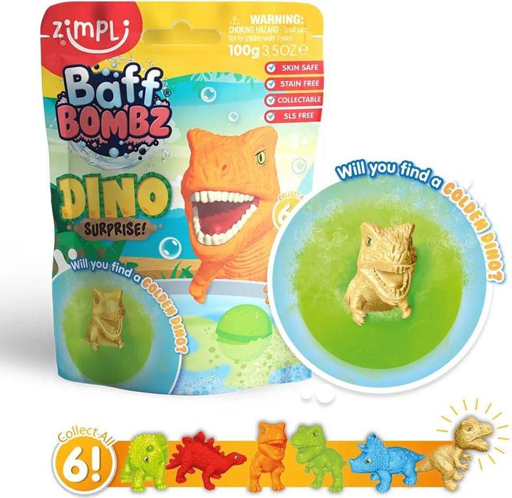 Produktbild Zimpli Kids Zimpli Baff Bombz Überraschungs-Dino-Figur, grosse Badebombe (Badekugeln)