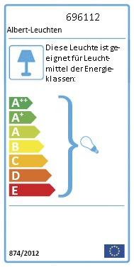 Energy Label Albert Leuchten Symmetry wall lamp (E27, IP44)