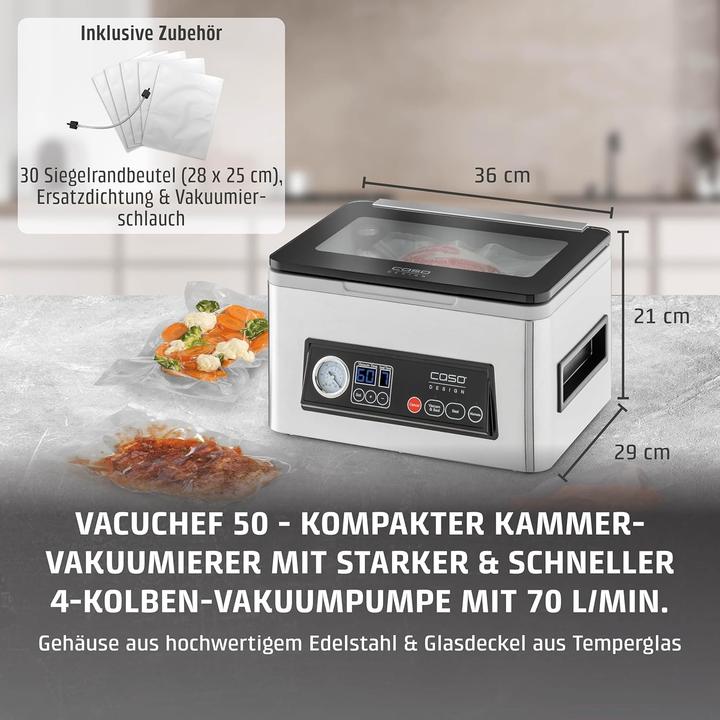 Actual product image Caso Vacuum sealer VacuChef 50