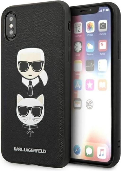 Produktbild Karl Lagerfeld KLHCPXSAKICKCBK iPhone X/XS czarny/black hardcase Saffiano Karl&Choupette Head (Apple iPhone X, Apple iPhone XS)