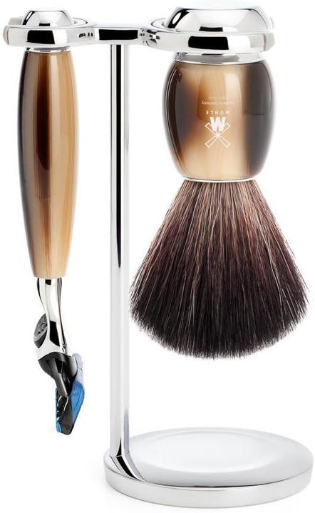 Produktbild Mühle Rasierset, 3-teilig, Rasierpinsel mit Black Fibre, 5-Klingen-Rasierer, kompatibel mit Gillette® Fusi