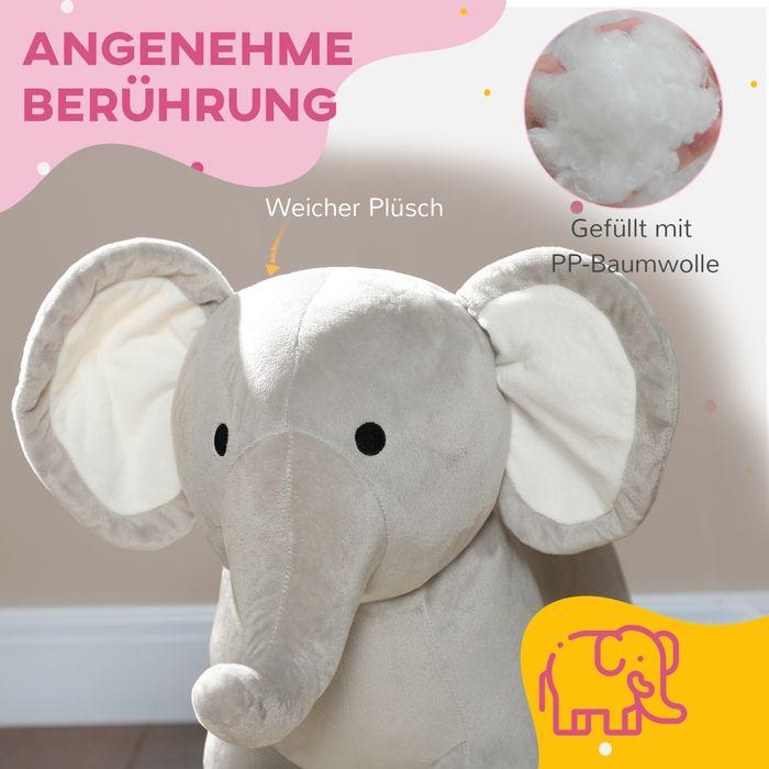 Produktbild Swisshandel24 Schaukeltier Schaukelelefant mit Soundfunktion und Griffen für 2-4 Jahre Kinder
