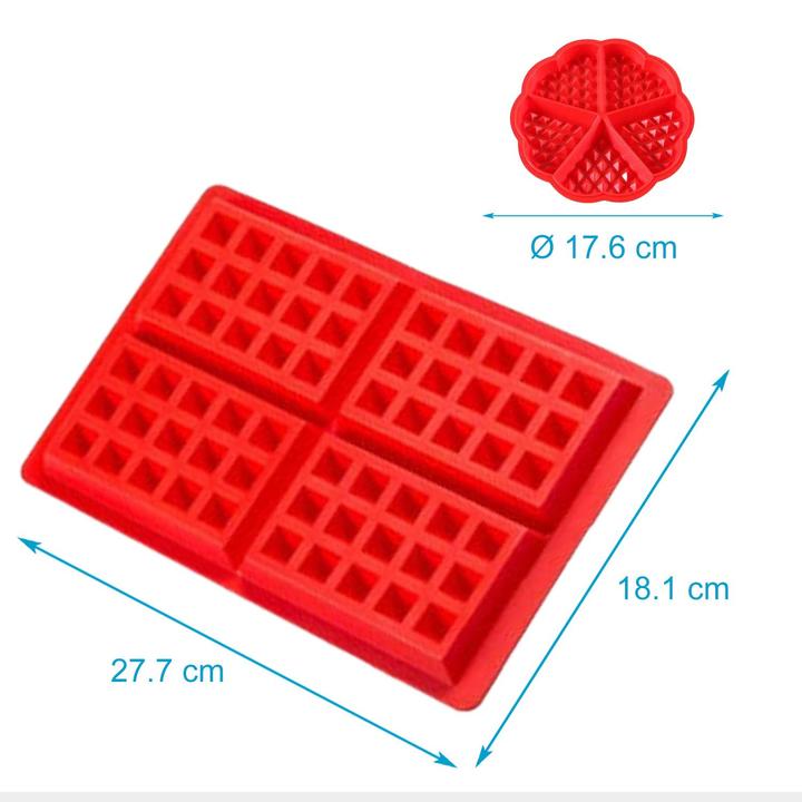 Actual product image Intirilife 2er Set Silikon Waffelformen (18.50 cm)