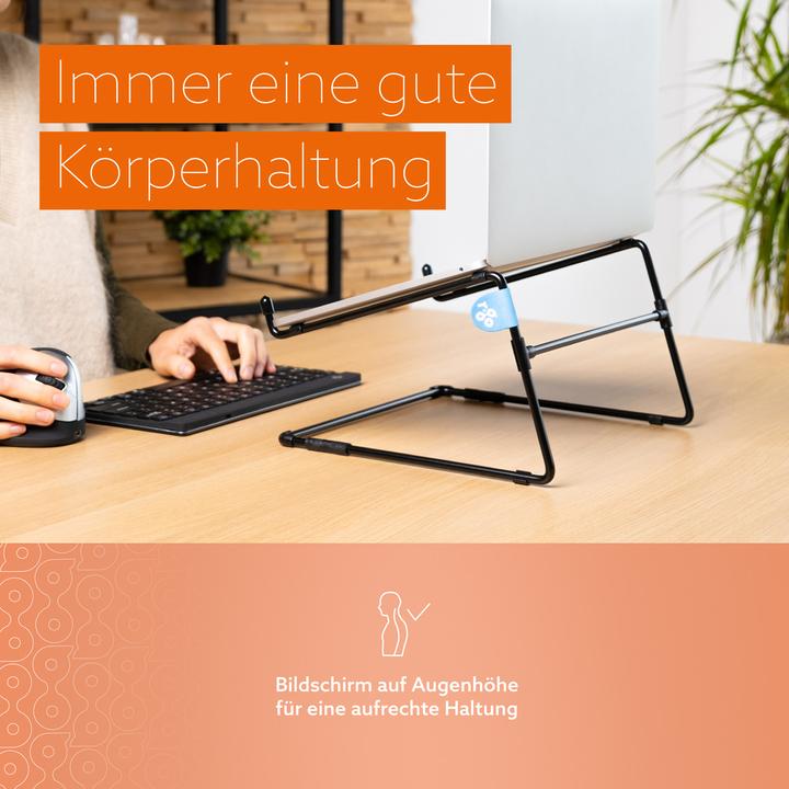 Image du produit R-Go Tools R-Go Support pour ordinateur portable 10"-22" Max.5KG Steel Office noir