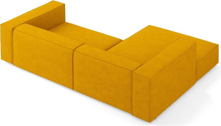 Actual product image Cosmopolitan Design Left Corner Sofa, "Arendal", 3 Seats, Mustard, 224x166x70 Made in Europe (3-seater, Corner sofa)