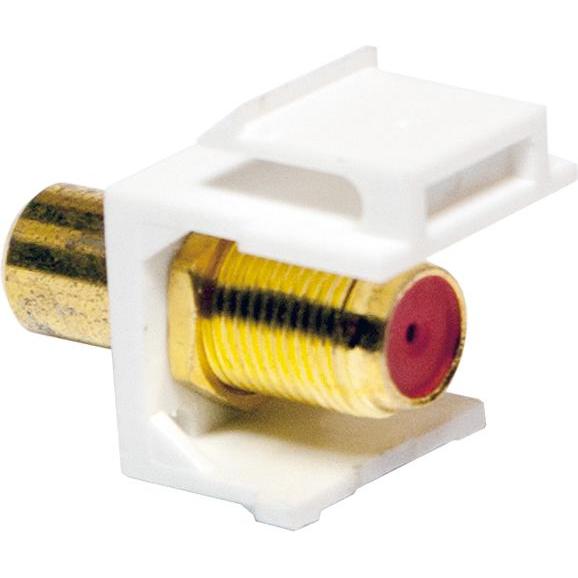 LogiLink Keystone Verbinder Cinch Buchse F Buchse rot, Elektronikkabel + Stecker, Rot