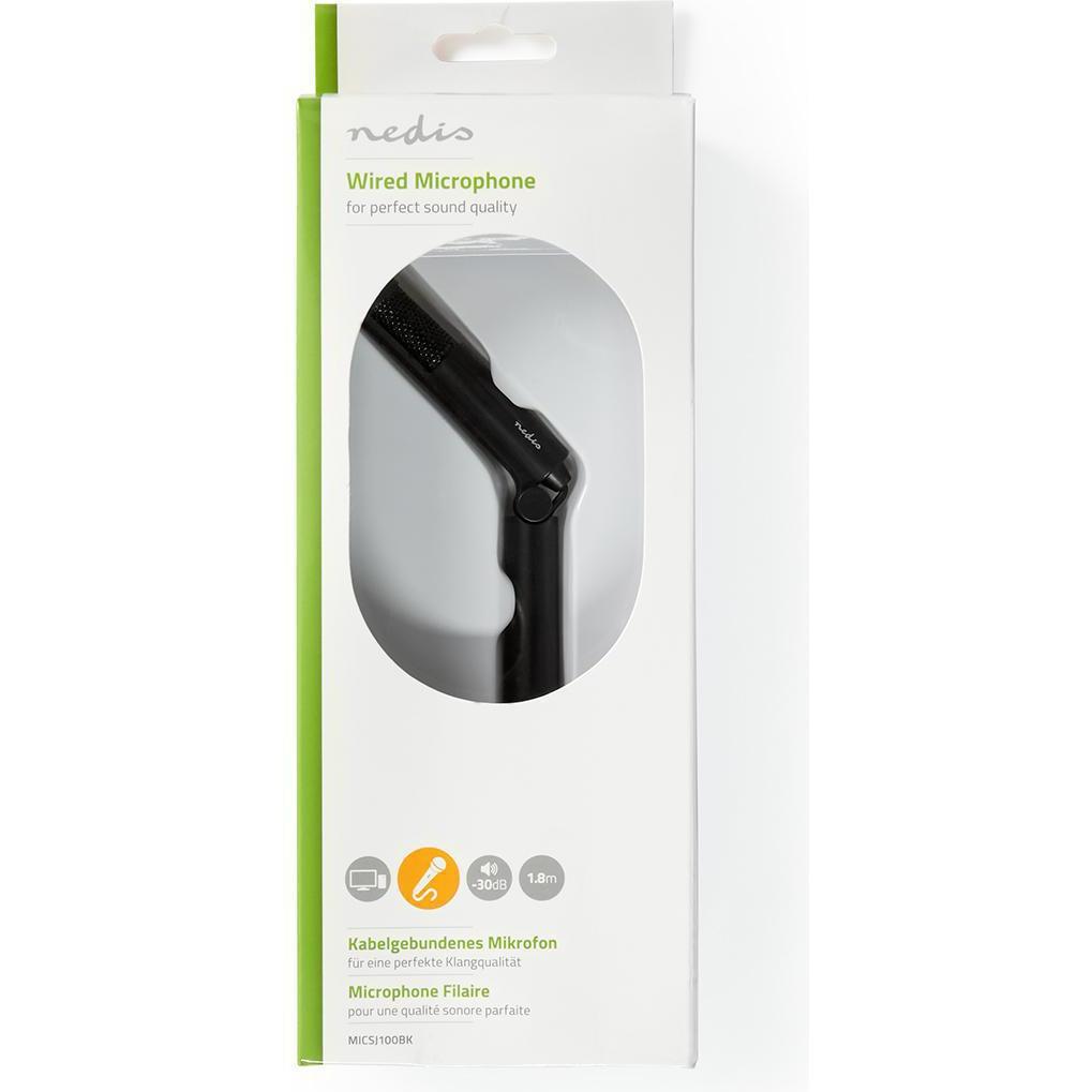 Thumbnail - Nedis Microphone for use with: Desktop/Notebook/Smartphone/Tablet Wired 1x 3.5 mm, Mikrofon