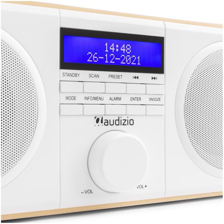 Produktbild Audizio DAB+ Radio Novara Weiss, Radio Tuner: FM, DAB+ (DAB+, FM)