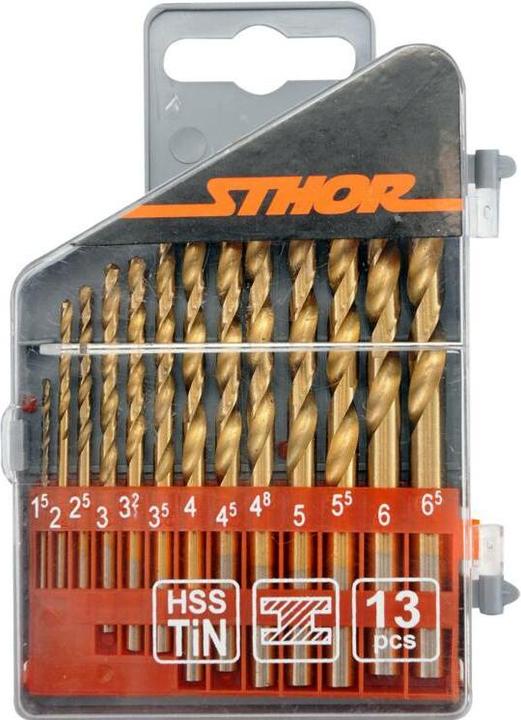 Actual product image Toya Drill bit set for metal, 13 pieces Titanium (2.0, 3.0, 3.2, 3.5, 4.0, 4.5, 4.8, 5.0, 5.5, 6.0, 6.5)