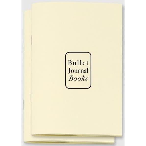 Bullet Journal Modimo, Heft + Block, Einlagen für Bullet Journal 10x15 cm 2er Set 'Books Ivory'