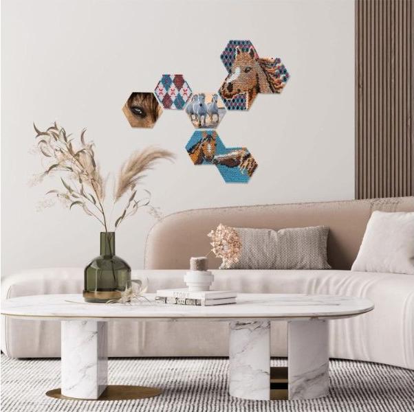 Produktbild Ses Beedz Art - Hex Tiles Horses
