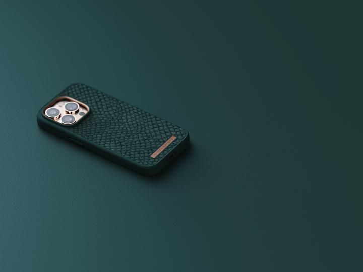 Image du produit Njord Étui rigide Salm.Leather Magsafe vert (Apple iPhone 14 Pro)