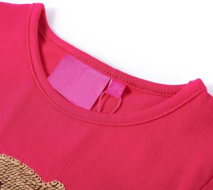 Produktbild vidaXL Kinder-Langarmshirt Knallrosa 116,Material: 95 % Baumwolle