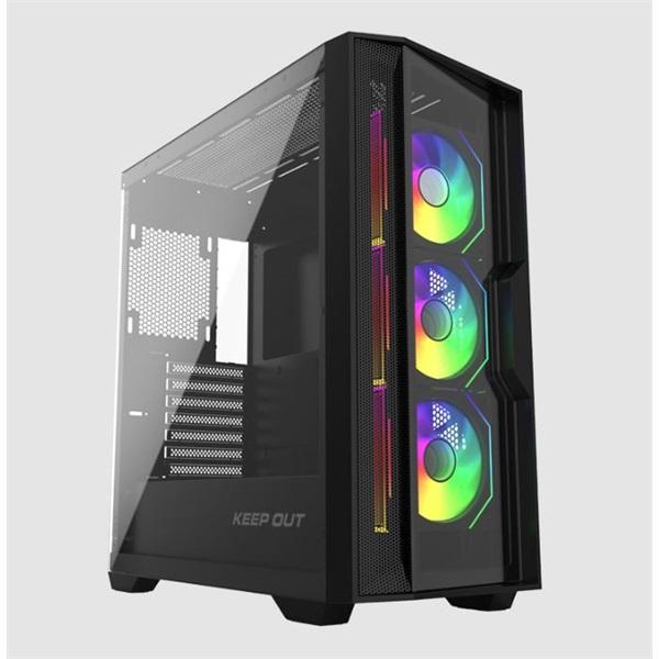 Actual product image Keep Out Gaming ATX Semi-Tower Gehäuse KEEP OUT KO XC-500 Schwarz (ATX, E-ATX, mATX, Mini-ITX)