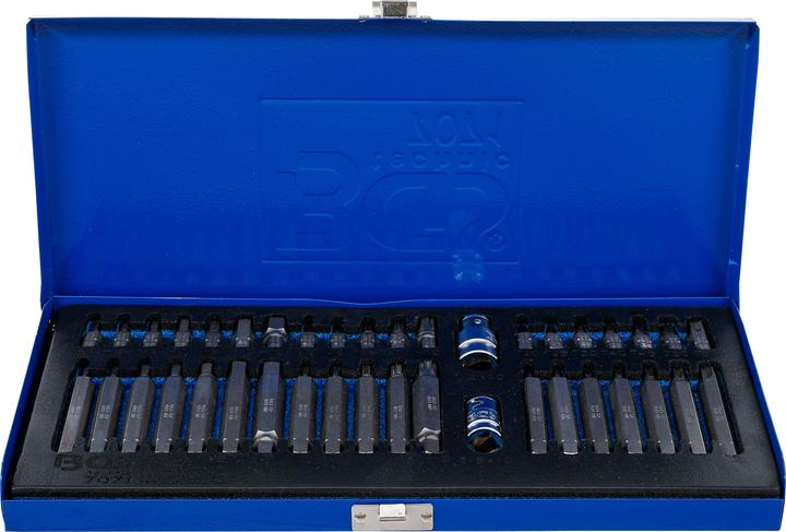 Immagine prodotto BGS Serie di inserti combinati 40 pz. (Profilo a T (per Torx) T20 - T25 - T30 - T40 - T45 - T50 - T55, Multidente interno (per XZN) M5 - M6 - M8 - M10 - M12, Esagono cavo 4 - 5 - 6 - 7 - 8 - 10 - 12 mm)