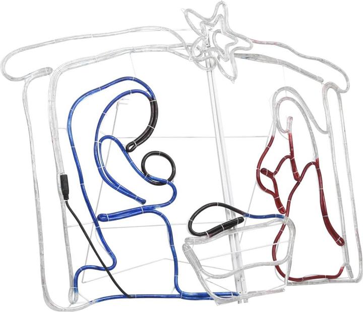 Produktbild vidaXL Weihnachtskrippe Weihnachtsdekoration 240 LEDs 116x41x87 cm