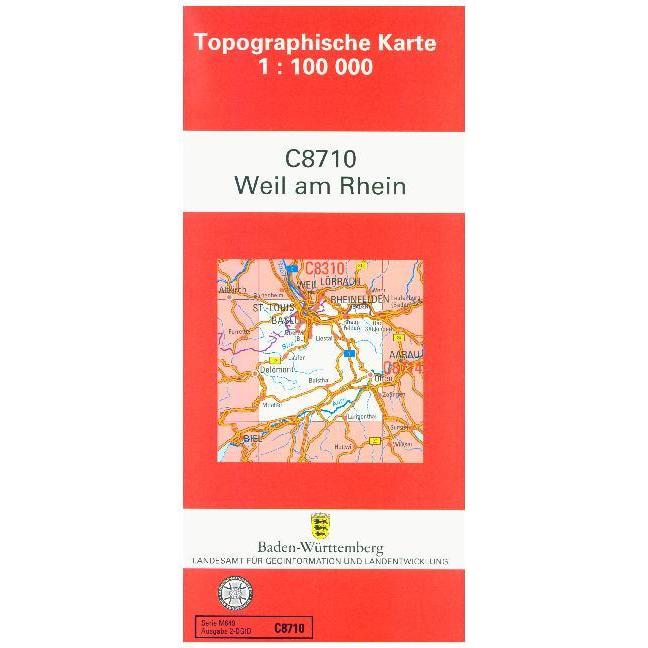 Topogr.Kte BW.C8710 Weil am Rhein, Landkarte