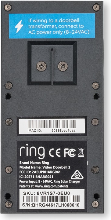 Produktbild Ring Video Doorbell 2 (App, WLAN, Kabellos, Kabelgebunden)