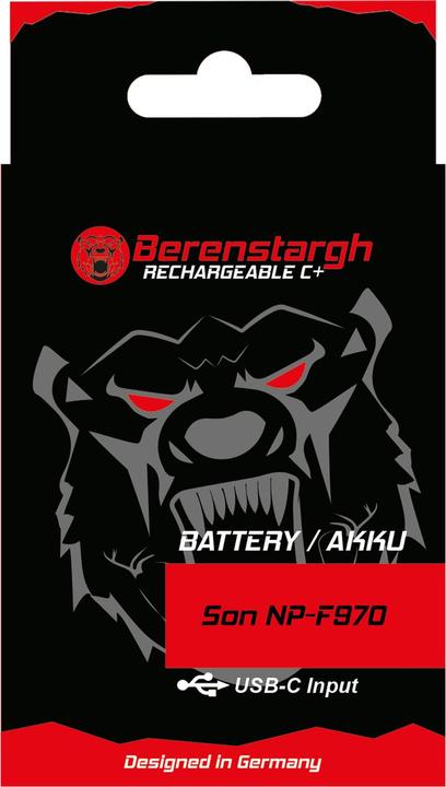 Produktbild Berenstargh Akku Sony NP-F970 10500mAh USB-C Input (Kamera Akku)
