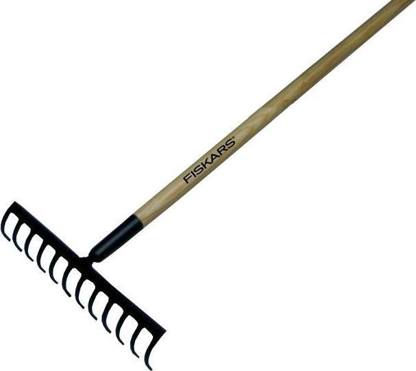 Immagine prodotto Fiskars FS135751 Rastrello a 12 denti con manico in legno 1560 mm (FSL12)