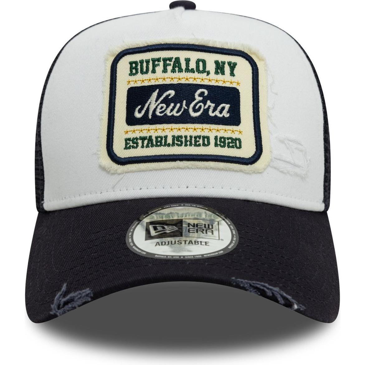 Thumbnail - New Era, Herren, Cap, Distress Vintage Mesh Trucker Cap - BRAND PATCH, Weiss, (One Size)