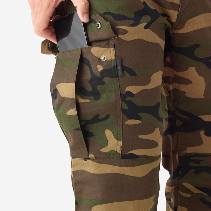 Image du produit Solognac Pantalon cargo résistant steppe 500 camouflage vert (3XL)