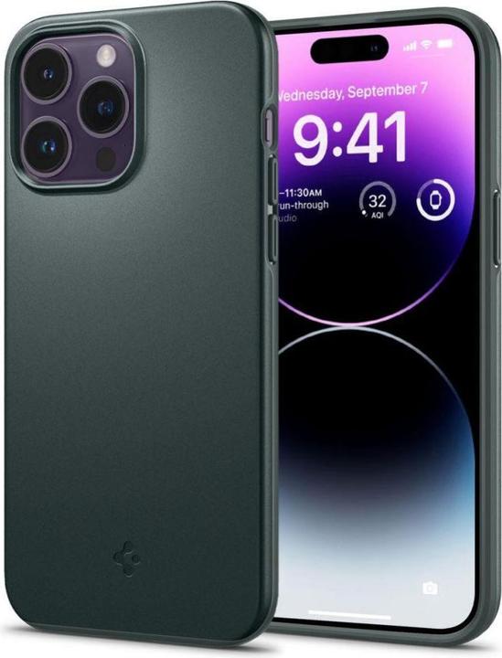 Actual product image Spigen Thin Fit Case for Apple iPhone 14 Pro Max - abyss green (Apple iPhone 14 Pro Max)