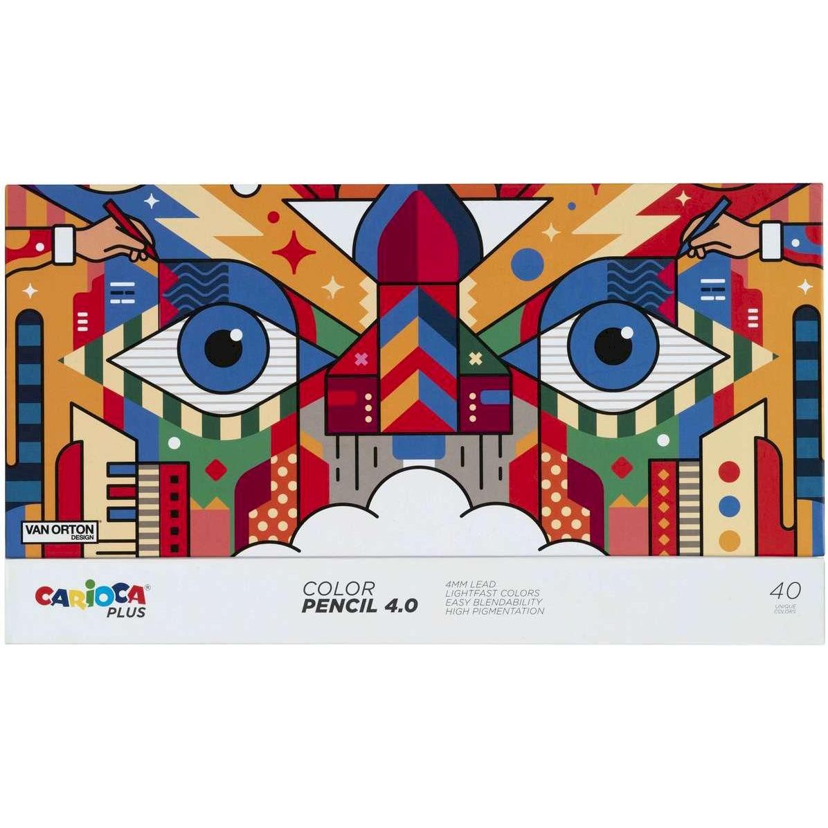 Carioca, Malstifte, Plus - Colored pencils 4mm, 40 pcs (809308) (Mehrfarbig, 40 x)