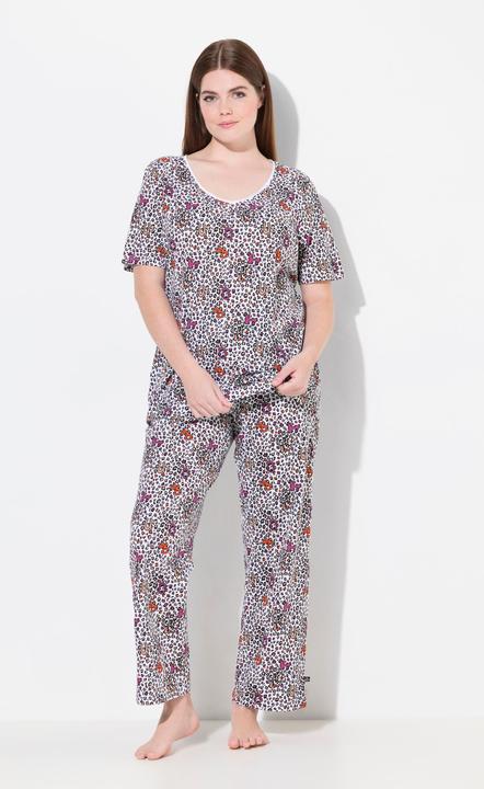 Produktbild TruYou Pyjama, Leomuster, V-Ausschnitt, Halbarm (50, 52)