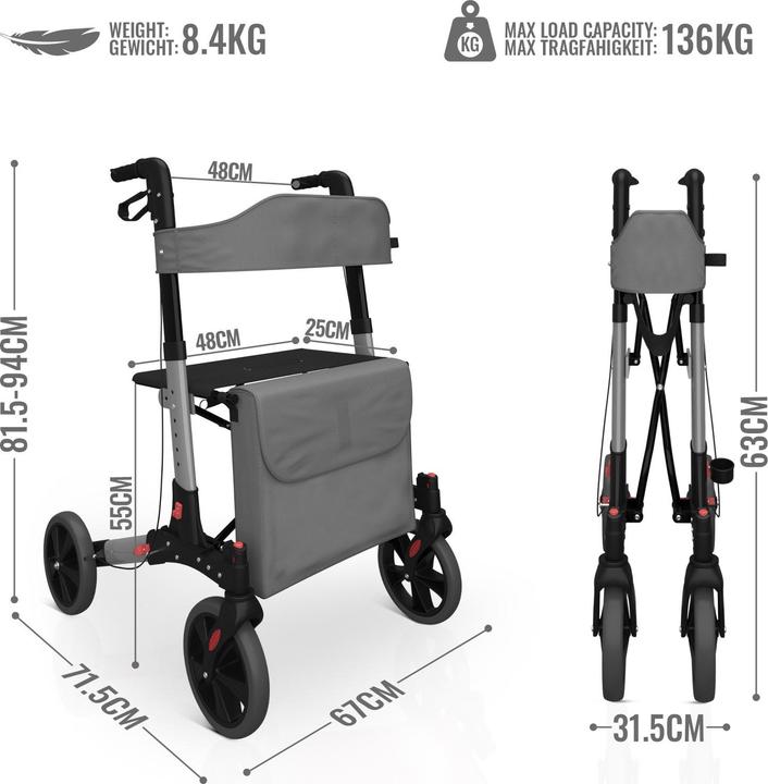 Produktbild Jago Rollator höhenverstellbar
