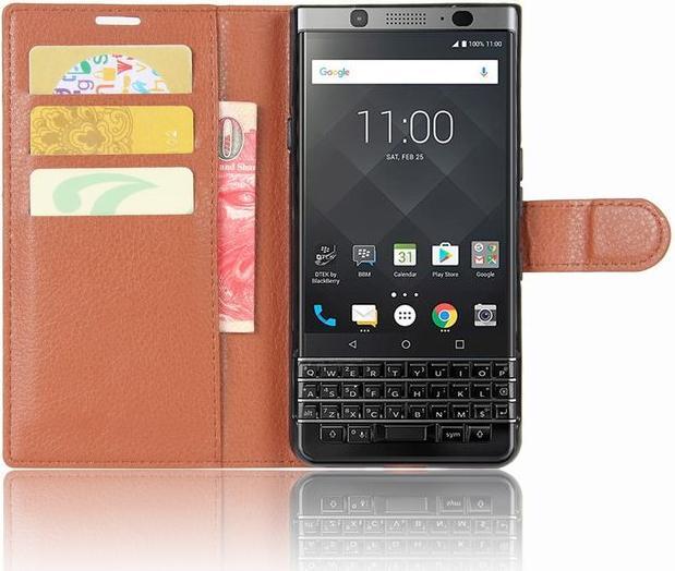 Produktbild MU Classic Litchi Leder Bookcover (Blackberry KEYone)