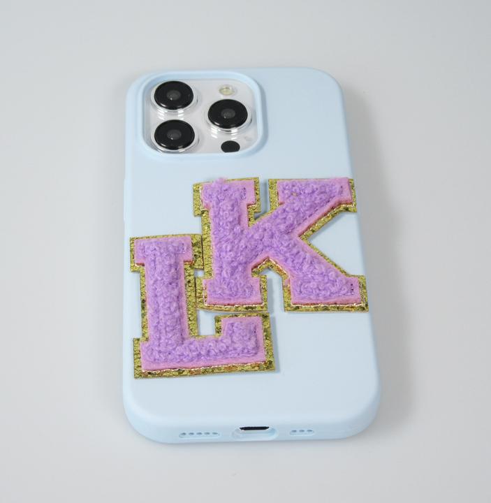 Produktbild PhoneLook Sticker Aufkleber für Handy/Tablet/Computer 3D gestickt Violett Buchstabe C