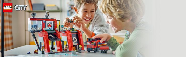 Image du produit LEGO 60414 Caserne de pompiers avec véhicule à échelle pivotante (60414, LEGO City)