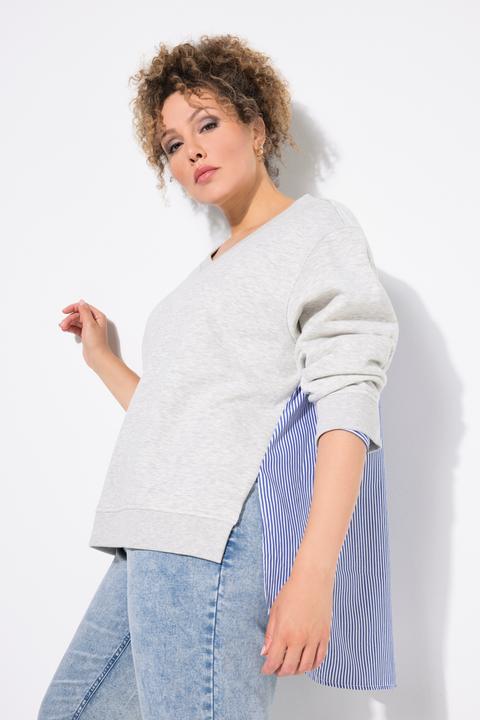 Produktbild Ulla Popken 2-in-1-Sweatshirt, V-Ausschnitt, Langarm (42, 44)